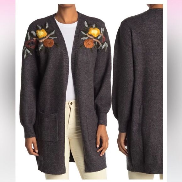 NWT MSRP $149 Boundless North Embroidered Cardigan Sweater Women's Size Small - Picture 4 of 9